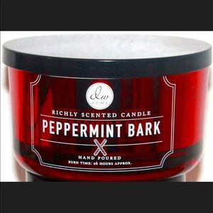 DW HOME CANDLE PEPPERMINT BARK 3 WICK SCENTED NEW